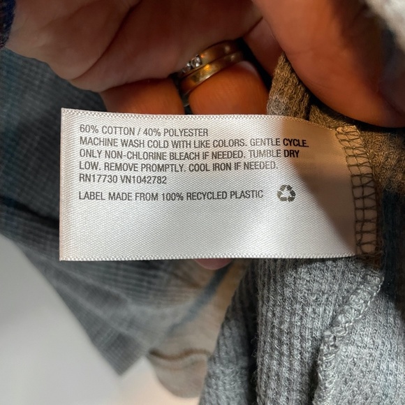 Wild Fable Crop Top Long Sleeve Grey Waffle Texture Size L - Picture 4 of 9